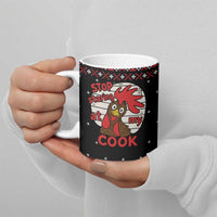 Chicken Stop Christmas Ceramic Mug Xmas Holiday Patterns - Wonder Print Shop