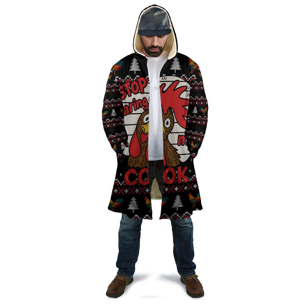 Chicken Stop Christmas Cloak Xmas Holiday Patterns - Wonder Print Shop