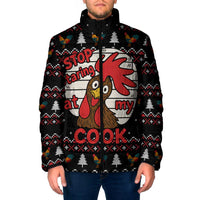 Chicken Stop Christmas Padded Jacket Xmas Holiday Patterns - Wonder Print Shop