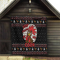 Chicken Stop Christmas Quilt Xmas Holiday Patterns - Wonder Print Shop