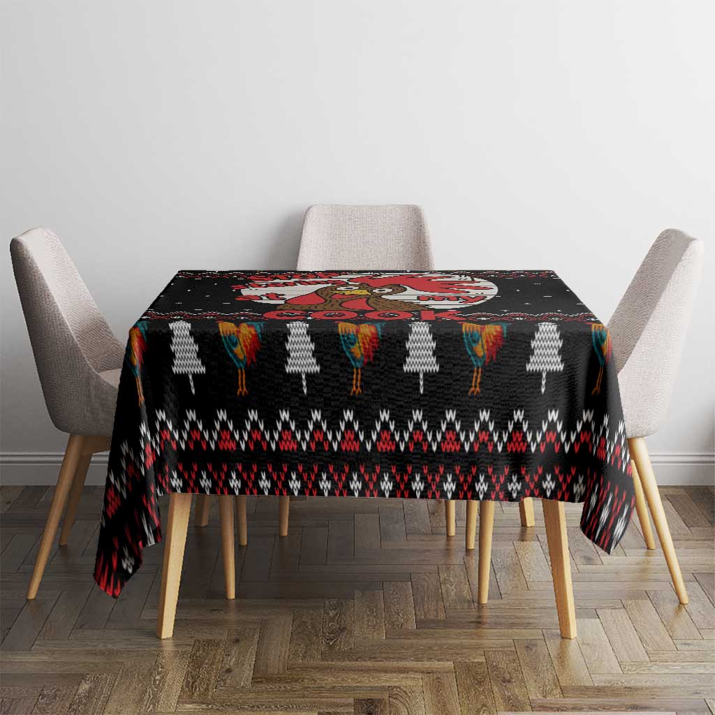 Chicken Stop Christmas Tablecloth Xmas Holiday Patterns - Wonder Print Shop