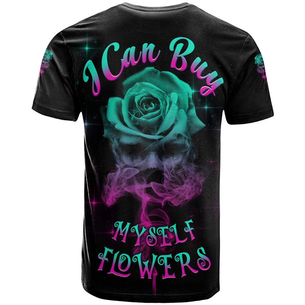 I Can Buy Myself Flowers Smoke Rose Skull T Shirt - Wonder Print Shop