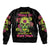 Warning This Tattooed Girl Flower Sugar Skull Bomber Jacket - Wonder Print Shop