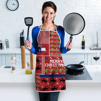 Texas Map Merry Christmas Apron Xmas Holiday Patterns - Wonder Print Shop