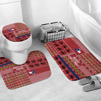 Texas Map Merry Christmas Bathroom Set Xmas Holiday Patterns - Wonder Print Shop