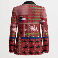 Texas Map Merry Christmas Blazer Xmas Holiday Patterns - Wonder Print Shop