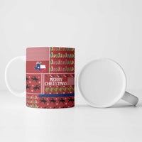 Texas Map Merry Christmas Ceramic Mug Xmas Holiday Patterns - Wonder Print Shop