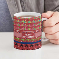 Texas Map Merry Christmas Ceramic Mug Xmas Holiday Patterns - Wonder Print Shop