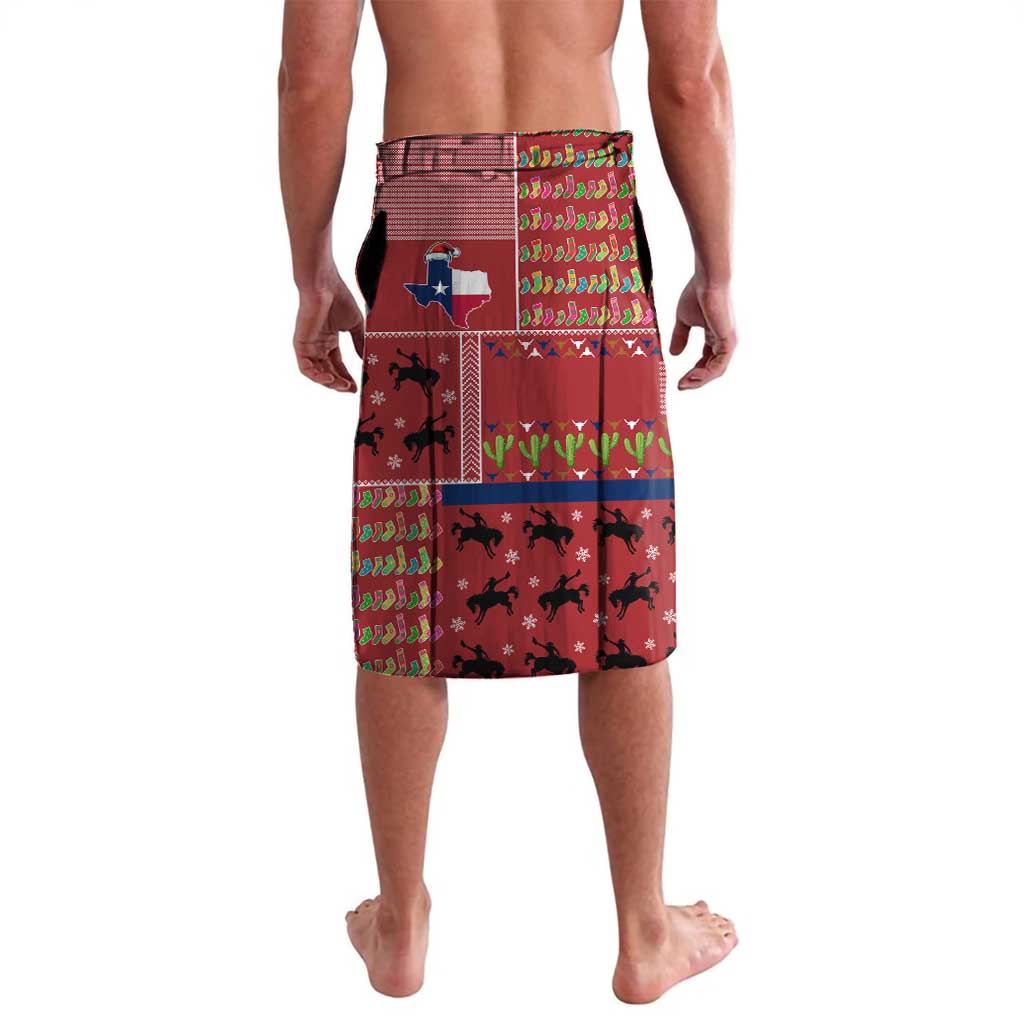 Texas Map Merry Christmas Lavalava Xmas Holiday Patterns - Wonder Print Shop
