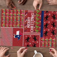 Texas Map Merry Christmas Puzzle Xmas Holiday Patterns - Wonder Print Shop