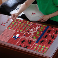 Texas Map Merry Christmas Puzzle Xmas Holiday Patterns - Wonder Print Shop