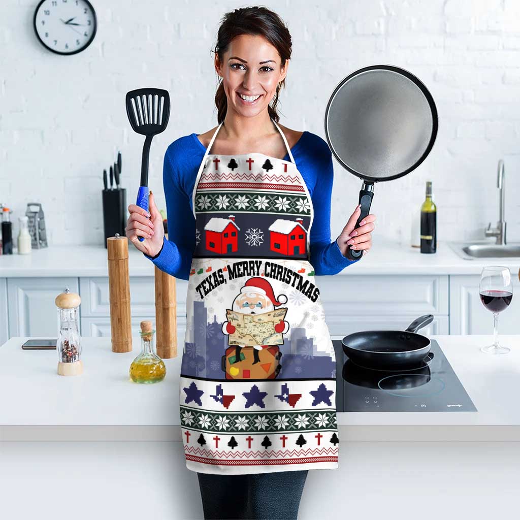 Texas Santa Christmas Apron Xmas Holiday Patterns - Wonder Print Shop