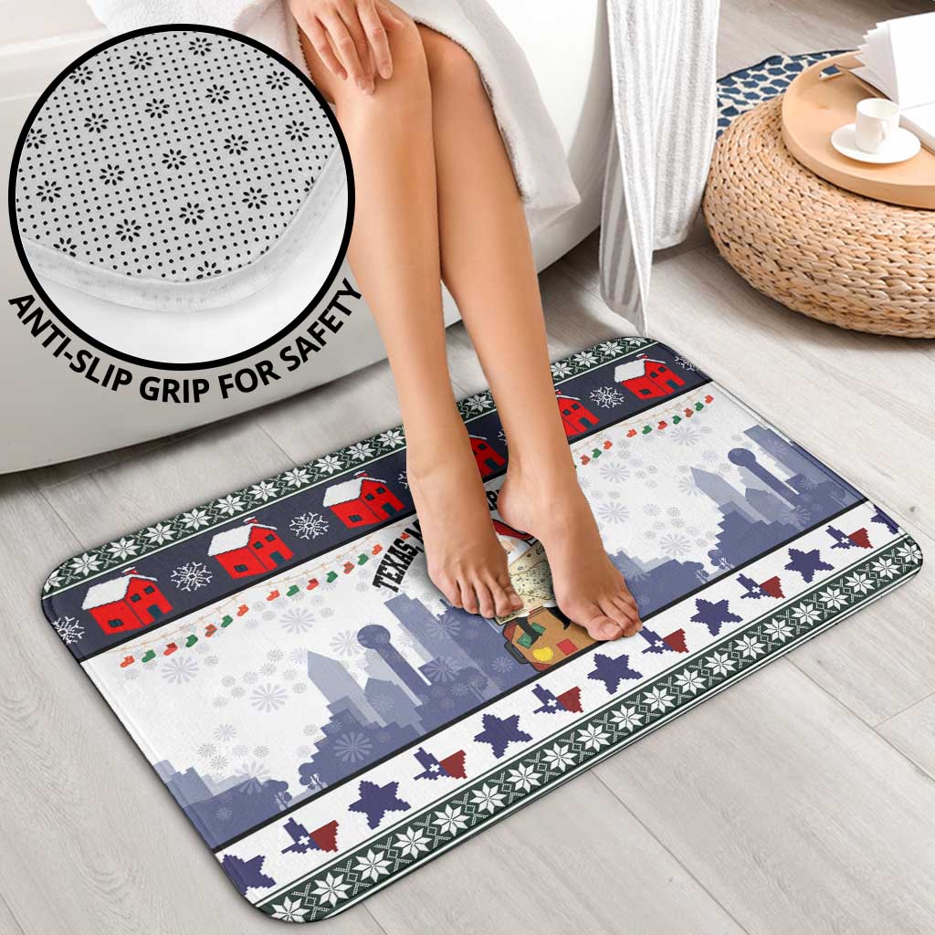 Texas Santa Christmas Bathroom Set Xmas Holiday Patterns - Wonder Print Shop