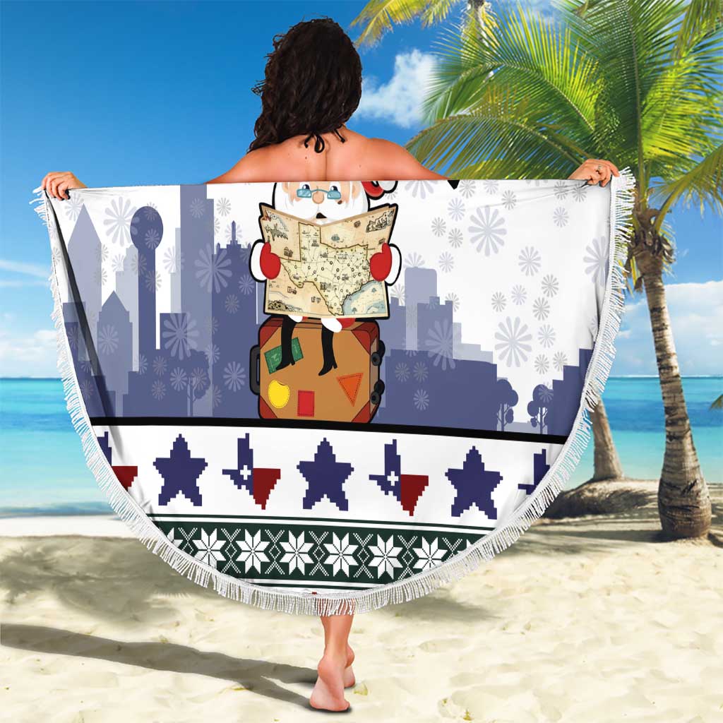 Texas Santa Christmas Beach Blanket Xmas Holiday Patterns - Wonder Print Shop
