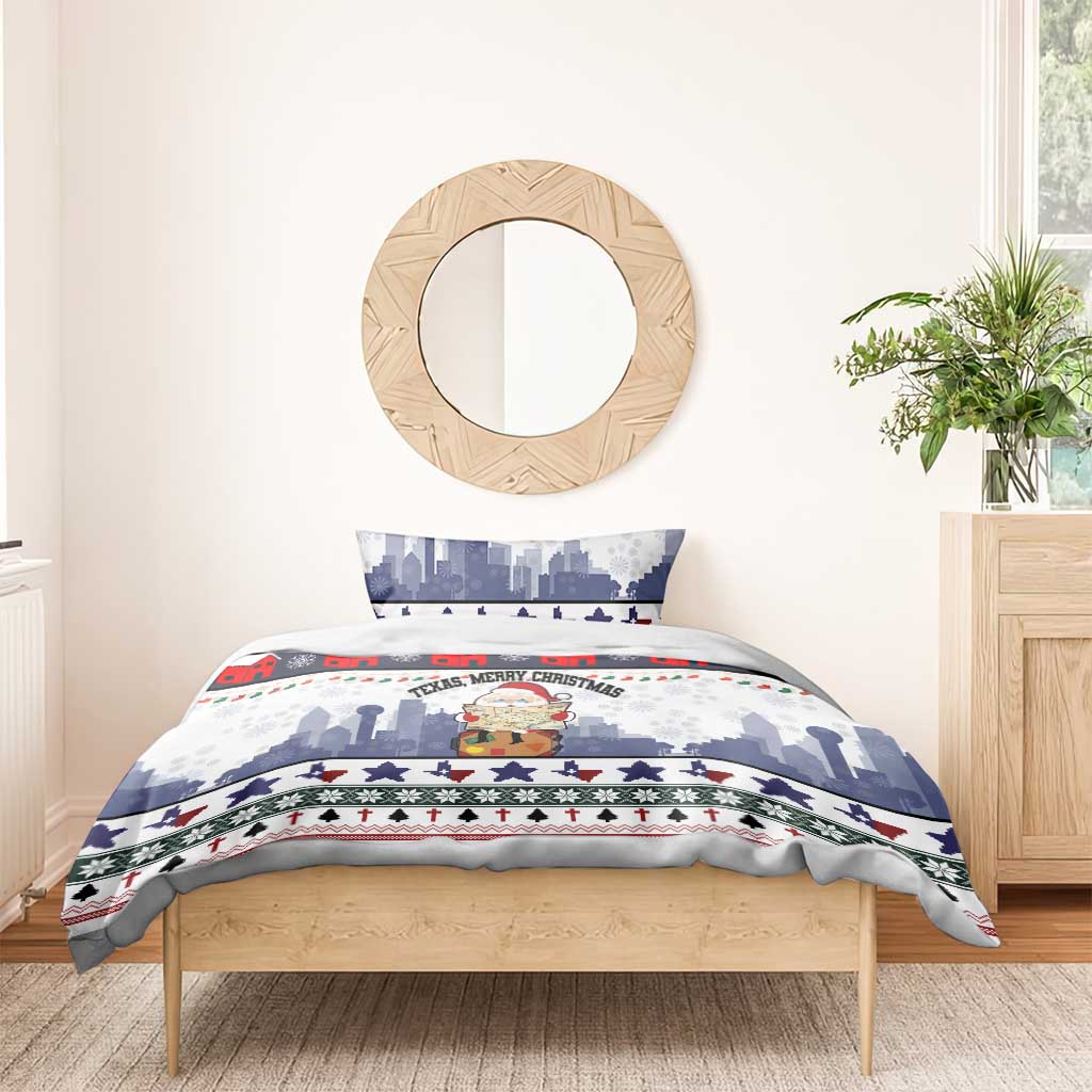 Texas Santa Christmas Bedding Set Xmas Holiday Patterns - Wonder Print Shop