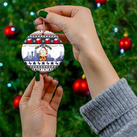 Texas Santa Christmas Ceramic Ornament Xmas Holiday Patterns - Wonder Print Shop