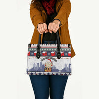 Texas Santa Christmas Leather Bag Xmas Holiday Patterns - Wonder Print Shop