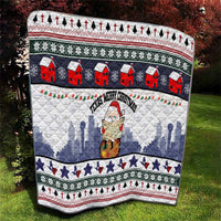 Texas Santa Christmas Quilt Xmas Holiday Patterns - Wonder Print Shop