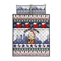 Texas Santa Christmas Quilt Bed Set Xmas Holiday Patterns - Wonder Print Shop