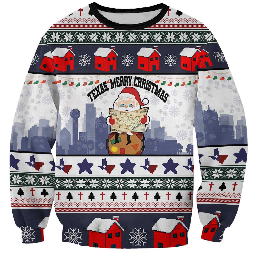 Texas Santa Christmas Sweatshirt Xmas Holiday Patterns - Wonder Print Shop