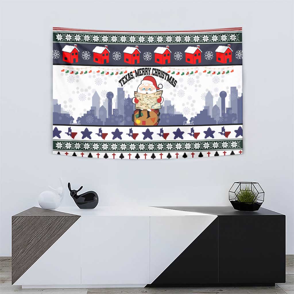Texas Santa Christmas Tapestry Xmas Holiday Patterns - Wonder Print Shop