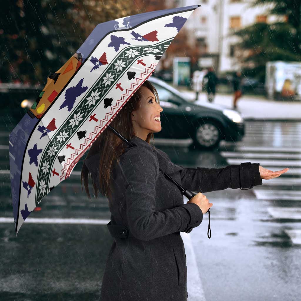 Texas Santa Christmas Umbrella Xmas Holiday Patterns - Wonder Print Shop