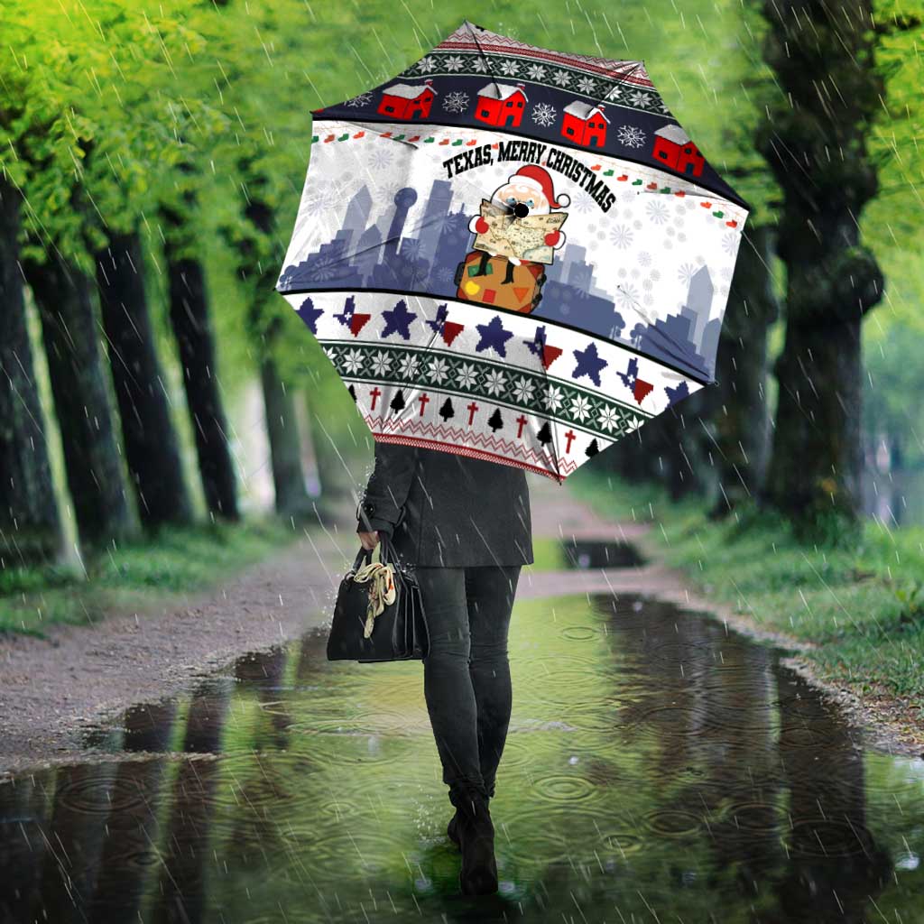 Texas Santa Christmas Umbrella Xmas Holiday Patterns - Wonder Print Shop