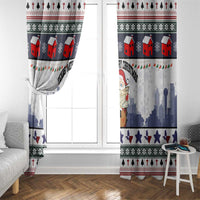 Texas Santa Christmas Window Curtain Xmas Holiday Patterns - Wonder Print Shop