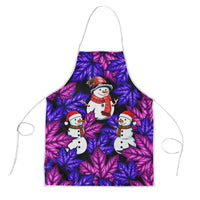 Christmas Snowman Leaves Apron Xmas Holiday Patterns - Wonder Print Shop