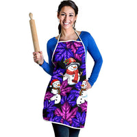 Christmas Snowman Leaves Apron Xmas Holiday Patterns - Wonder Print Shop
