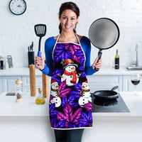 Christmas Snowman Leaves Apron Xmas Holiday Patterns - Wonder Print Shop