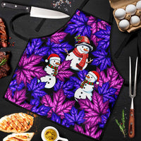 Christmas Snowman Leaves Apron Xmas Holiday Patterns - Wonder Print Shop