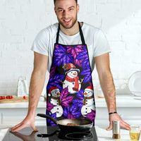 Christmas Snowman Leaves Apron Xmas Holiday Patterns - Wonder Print Shop