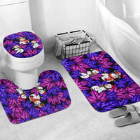 Christmas Snowman Leaves Bathroom Set Xmas Holiday Patterns - Wonder Print Shop