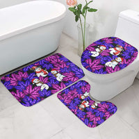 Christmas Snowman Leaves Bathroom Set Xmas Holiday Patterns - Wonder Print Shop