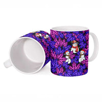 Christmas Snowman Leaves Ceramic Mug Xmas Holiday Patterns - Wonder Print Shop