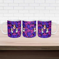 Christmas Snowman Leaves Ceramic Mug Xmas Holiday Patterns - Wonder Print Shop