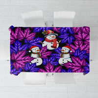 Christmas Snowman Leaves Tablecloth Xmas Holiday Patterns - Wonder Print Shop