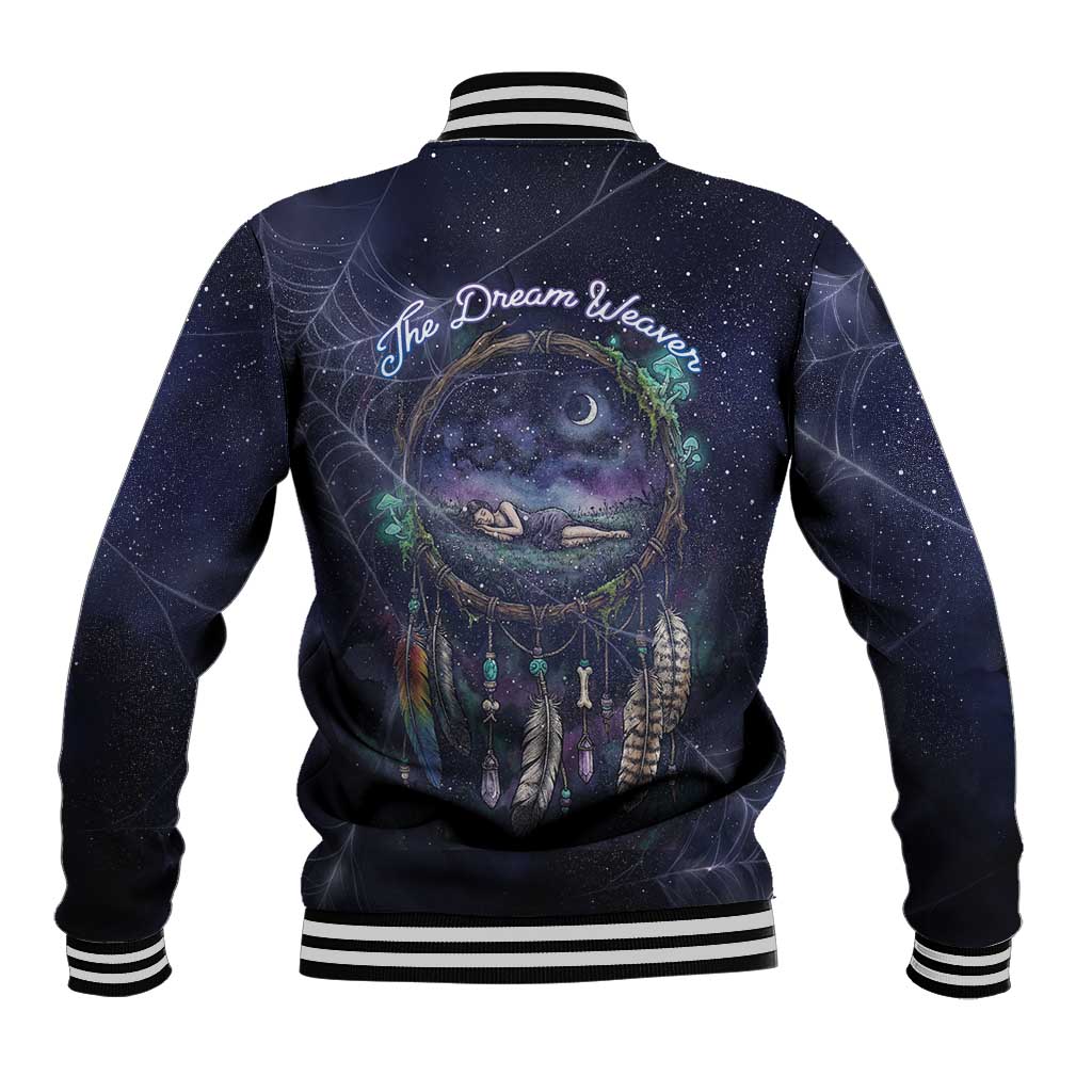 Dreamcatcher Native American Baseball Jacket Feathers and Starry Night Sky The Dream Weaver Theme - Wonder Print Shop
