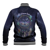 Dreamcatcher Native American Baseball Jacket Feathers and Starry Night Sky The Dream Weaver Theme - Wonder Print Shop