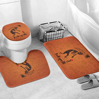 Kokopelli Tribal Bathroom Set Native American Southwestern Petroglyph Patterns Sunset Landscape - Wonder Print Shop