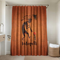 Kokopelli Tribal Bathroom Set Native American Southwestern Petroglyph Patterns Sunset Landscape - Wonder Print Shop