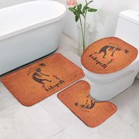 Kokopelli Tribal Bathroom Set Native American Southwestern Petroglyph Patterns Sunset Landscape - Wonder Print Shop