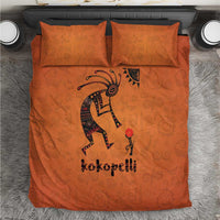 Kokopelli Tribal Bedding Set Native American Southwestern Petroglyph Patterns Sunset Landscape - Wonder Print Shop