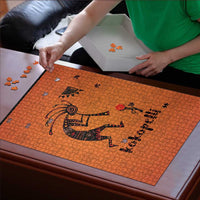 Kokopelli Tribal Puzzle Native American Southwestern Petroglyph Patterns Sunset Landscape - Wonder Print Shop