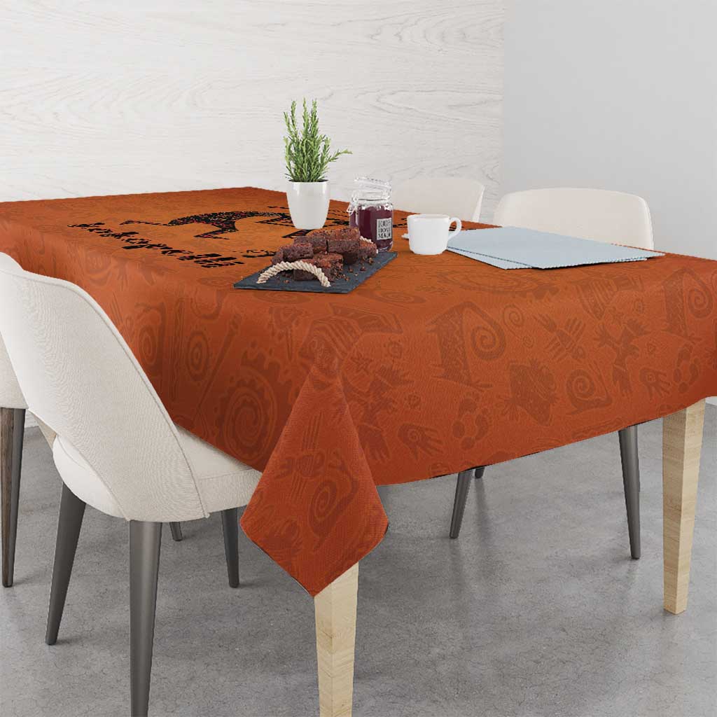 Kokopelli Tribal Tablecloth Native American Southwestern Petroglyph Patterns Sunset Landscape - Wonder Print Shop