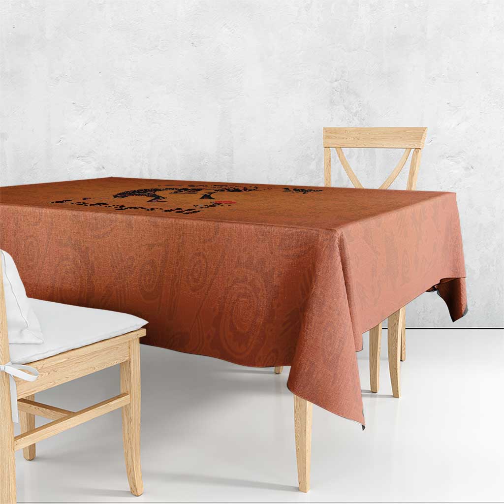 Kokopelli Tribal Tablecloth Native American Southwestern Petroglyph Patterns Sunset Landscape - Wonder Print Shop