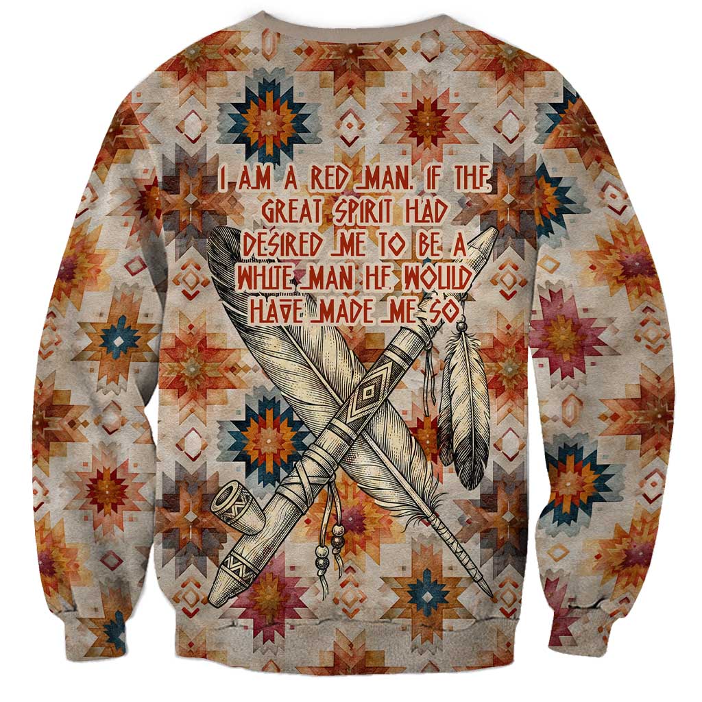 Sitting Bull Portrait Sweatshirt Native American Tipi with Feathers and Spears Indigenous Pride - Wonder Print Shop