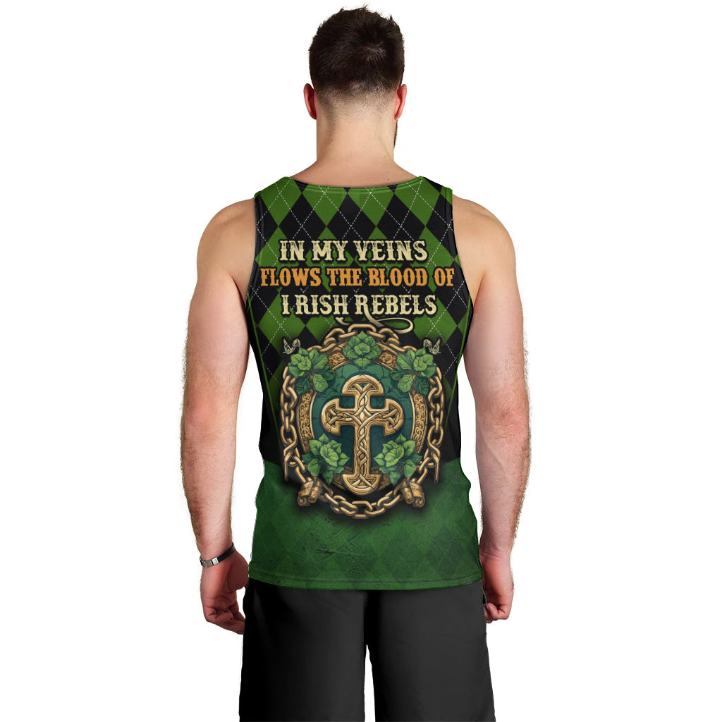 In My Veins Flows The Blood Of Irish Rebels Men Tank Top - Wonder Print Shop