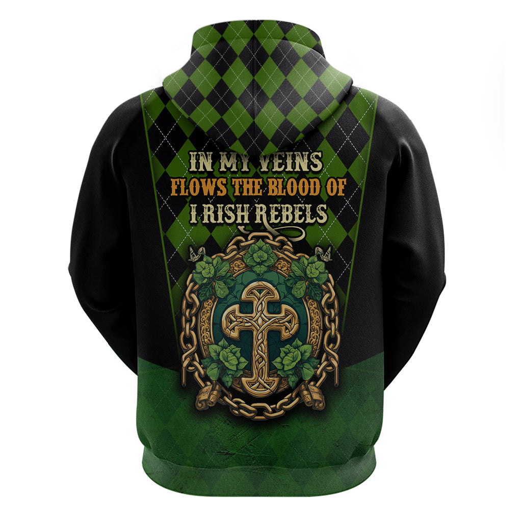 In My Veins Flows The Blood Of Irish Rebels Zip Hoodie - Wonder Print Shop